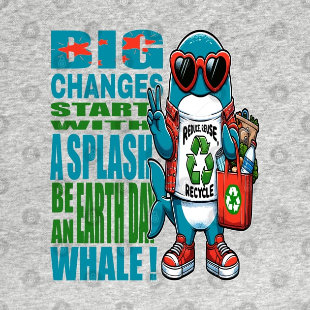 Big Changes Earth Day Whale: Grow Green by maknatess